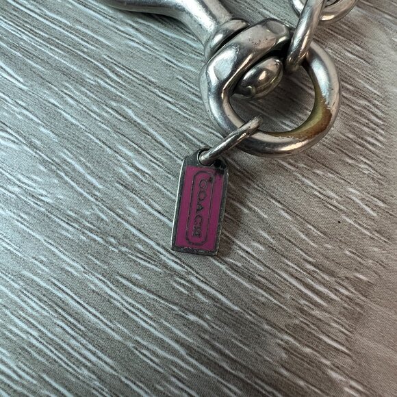 vintage Coach leather Peace bag charm or keychain - Picture 3 of 4